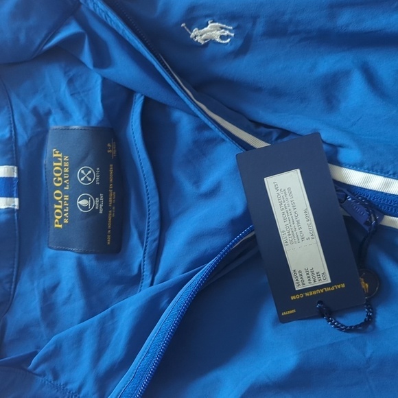 Polo Ralph Lauren Women's blue Small water repellent golf workout vest. - Picture 3 of 6